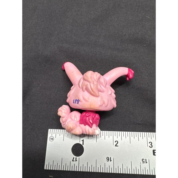 Rare Littlest Pet Shop Bunny Figure #1353 LPS 2007 Hasbro Angora Pink Collectibl - Picture 2 of 6